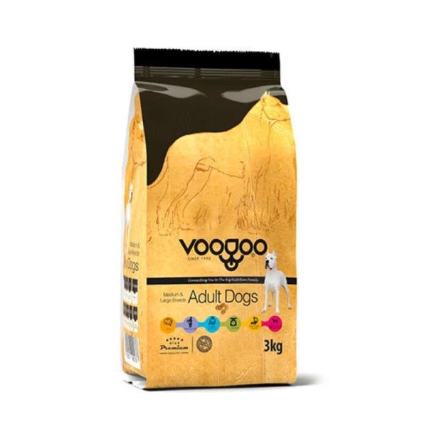 غذای خشک سگ های بالغ نژاد بزرگ ۳ کیلویی وودو