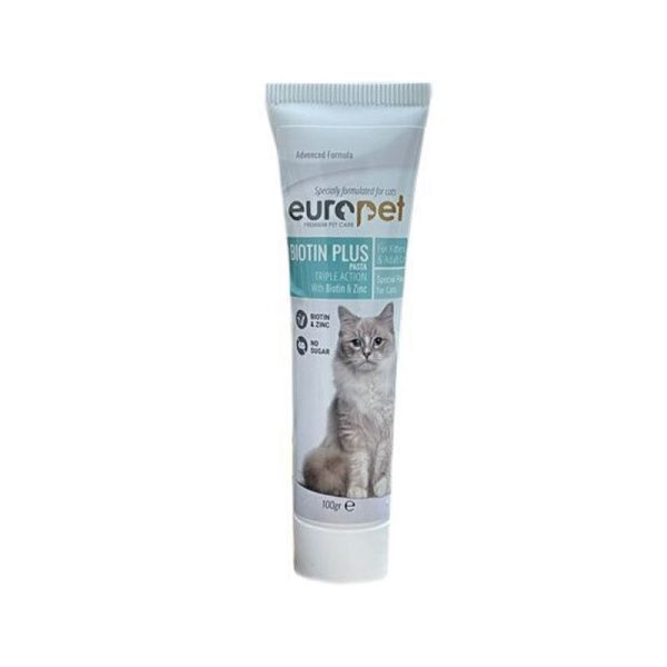 خمیر بیوتین گربه یوروپت Europet Biotin Plus Paste