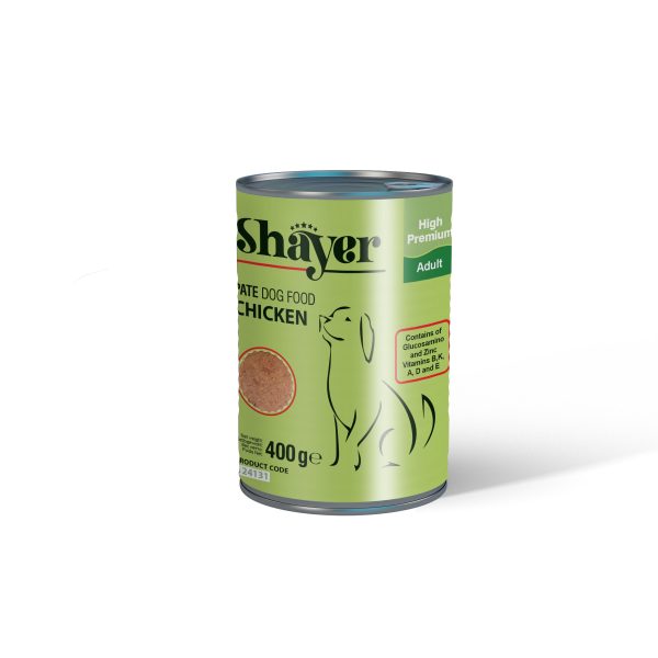 کنسرو مرغ مخصوص سگ شایر 400 گرمی