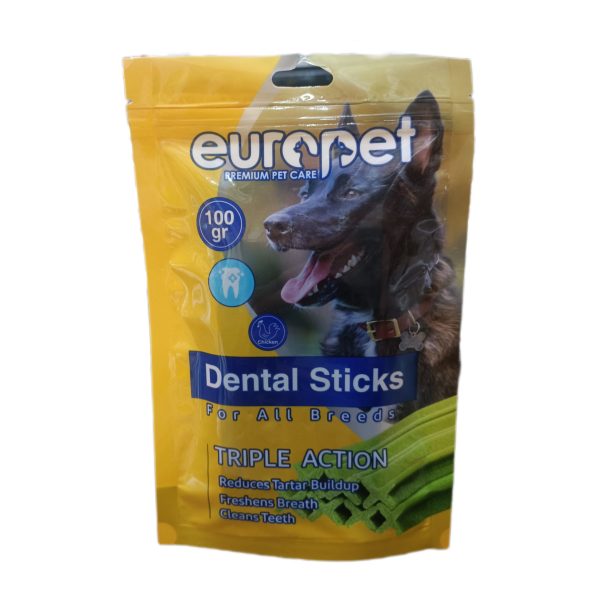 تشویقی دنتال سگ یوروپت با طعم مرغ و نعنا