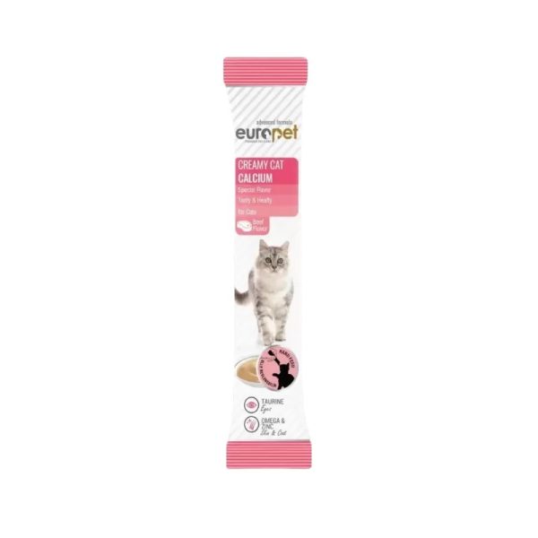 بستنی گربه یوروپت با طعم گوشت Europet Creamy Cat Calcium