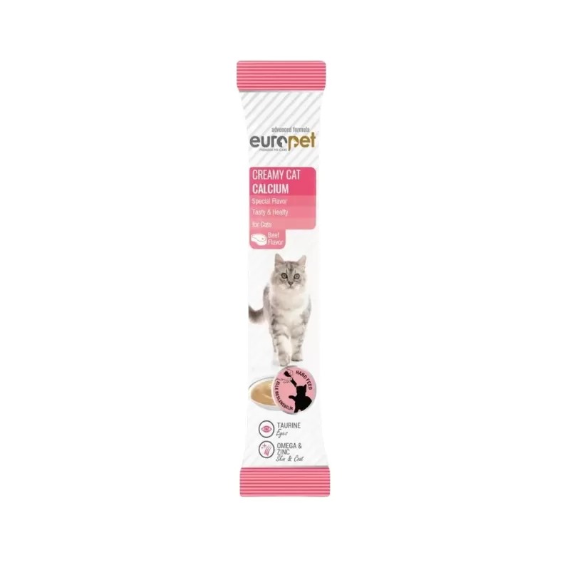 بستنی گربه یوروپت با طعم گوشت Europet Creamy Cat Calcium